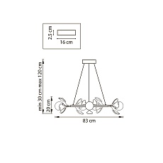 Люстра подвесная Ceramo BW Lightstar 799097 3