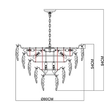 Подвесная люстра Arte Lamp Lilly A4070LM-12GO 1