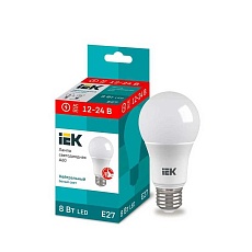 Лампа светодиодная IEK E27 8W 4000K матовая LLE-A60-08-12-24-40-E27