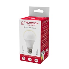 Лампа светодиодная Thomson E27 7W 3000K груша матовая TH-B2001 1