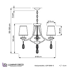 Подвесная люстра Lumina Deco Dominni LDP 9268-3 GD 1