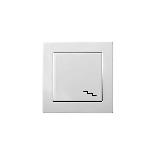 Переключатель одноклавишный Liregus Epsilon белый 28-008 Фото № 1