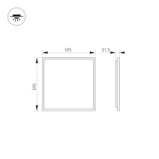 Встраиваемый светодиодный светильник Arlight DL-Titan-S600x600-40W Day4000-MIX 046049 1