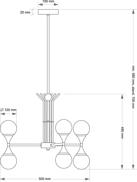 Подвесной светильник KUTEK BAR-ZW-3(Z) изображение 3 Подвесной светильник KUTEK BAR-ZW-3(Z) Фото № 3