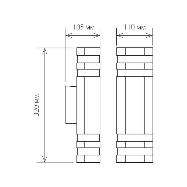Уличный настенный светильник Elektrostandard Techno 1443 a032626 Фото № 3