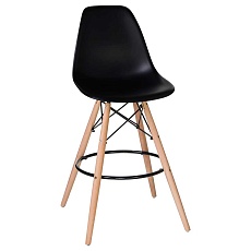 Стул барный DOBRIN DSW BAR (ножки светлый бук, цвет сиденья чёрный (B-03)) 638GPP-LMZL DSW BAR
