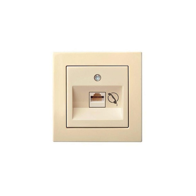 Розетка RJ11 Liregus Epsilon бежевый 28-080 Фото № 1