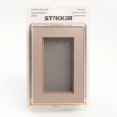 Рамка 2-модульная Stekker Катрин шампань GFR00-7012-02 39567 1