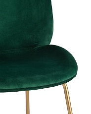 Барный стул Stool Group Турин со спинкой бархат изумрудный золотые ножки 8329C GREEN 4
