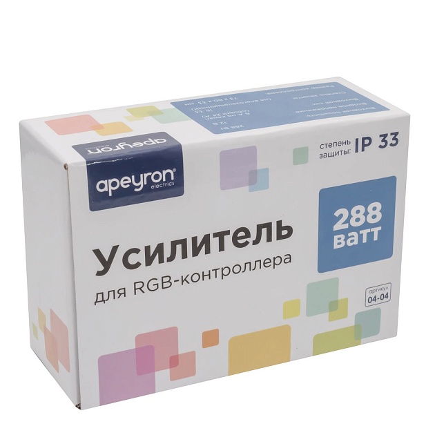 Усилитель RGB Apeyron 12/24V 04-04(288) фото 4