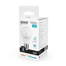 Лампа светодиодная Gauss E27 10W 4100K матовая 23220 2