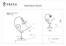 Настольная лампа Freya Driana FR2405-TL-01-BZ 1