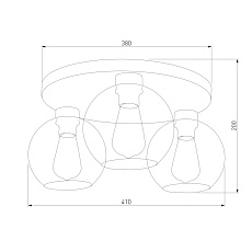 Потолочная люстра TK Lighting 2776 Cubus Graphite 1