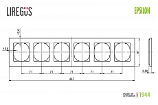 Рамка 6-постовая Liregus Epsilon белый 28-043 1