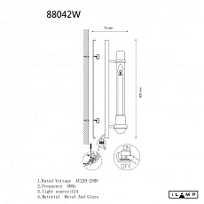 Бра iLamp Thor 88042W BR 1