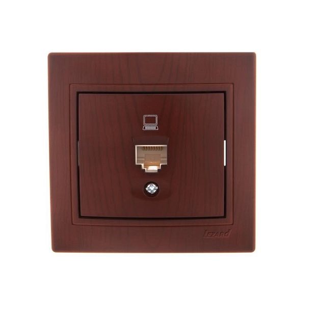 Розетка компьютерная Lezard Mira вишня 701-0601-139 Фото № 1