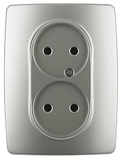 Розетка ЭРА 12 2x2P 16A 250V 12-2107-15 Б0031247