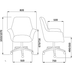 Кресло руководителя AksHome Melody коричневый, экокожа 69039 1