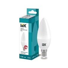 Лампа светодиодная IEK E14 5W 4000K матовая LLE-C35-5-230-40-E14