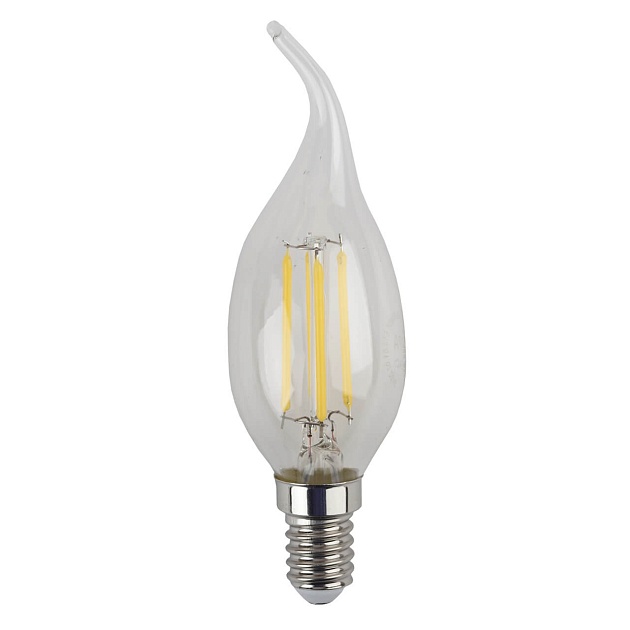 Лампа светодиодная филаментная ЭРА E14 5W 4000K прозрачная F-LED BXS-5W-840-E14 Б0043448 фото 