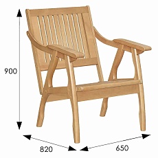 Кресло Мебелик Массив решетка 007762 2