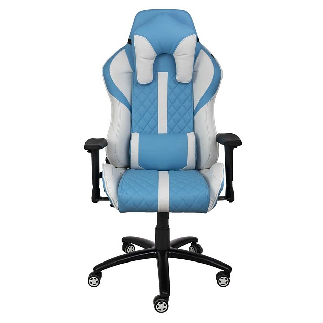 Игровое кресло AksHome Sprinter голубой, экокожа 74998 Фото № 7