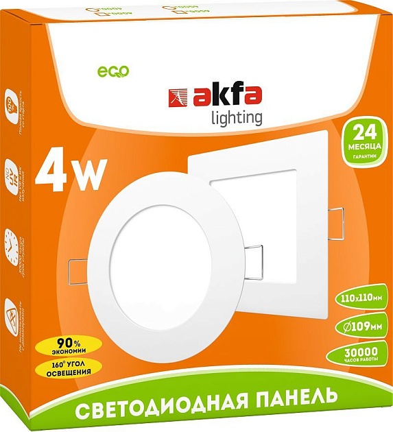 Встраиваемая светодиодная панель Akfa Lighting AK-LPS FLLPS040065A Фото № 2