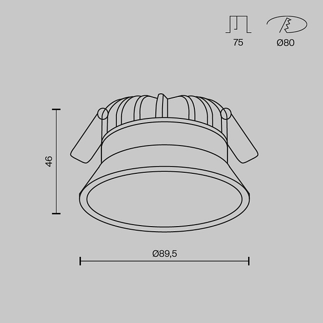 Встраиваемый светодиодный светильник Maytoni Technical Okno DL055-8W3-4-6K-W Фото № 5