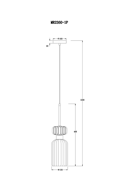 Подвесной светильник MyFar Aubrey MR2360-1P Фото № 2