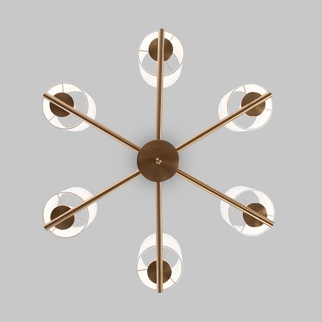 Подвесная люстра Eurosvet Caprera 60146/6 латунь изображение 3 Подвесная люстра Eurosvet Caprera 60146/6 латунь Фото № 3