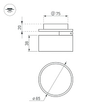 Встраиваемый светодиодный спот Arlight LGD-Pot-Built-R85-12W Warm3000 045776 1