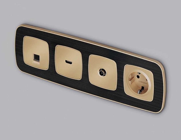 Лицевая панель розетки AMBRELLA VOLT OP6070 Фото № 2