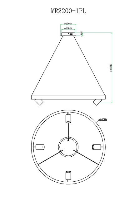 Подвесная светодиодная люстра MyFar James MR2200-1PL изображение 2 Подвесная светодиодная люстра MyFar James MR2200-1PL Фото № 2