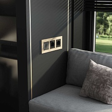 Рамка Werkel AluMax на 3 поста шампань W0033511 4690389204081 3