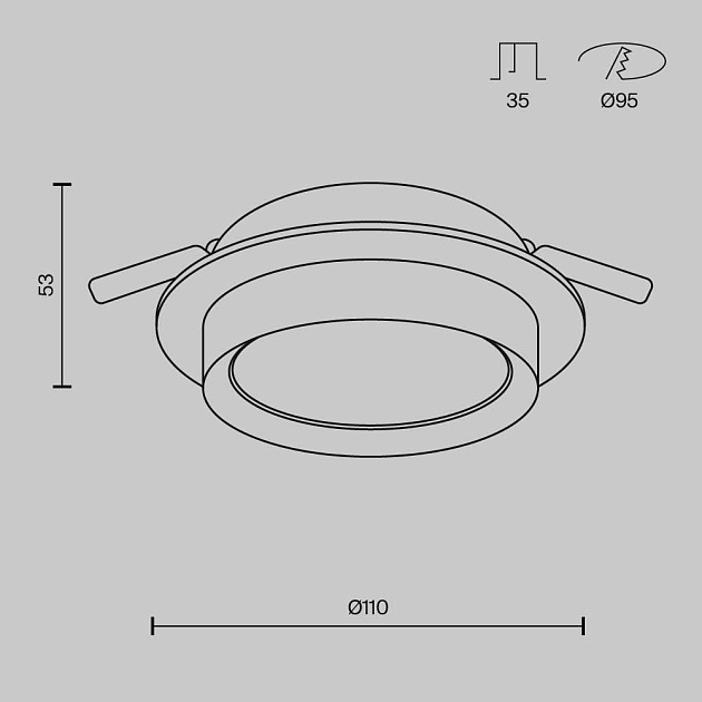 Встраиваемый светильник Maytoni Hoop DL086-GX53-RD-B Фото № 7