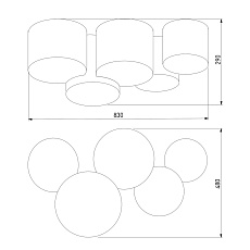 Потолочный светильник TK Lighting 4394 Mona Gray 2