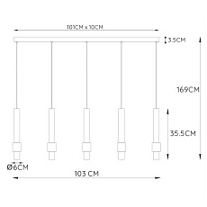 Подвесной светодиодный светильник Lucide Margary 24400/30/96 1