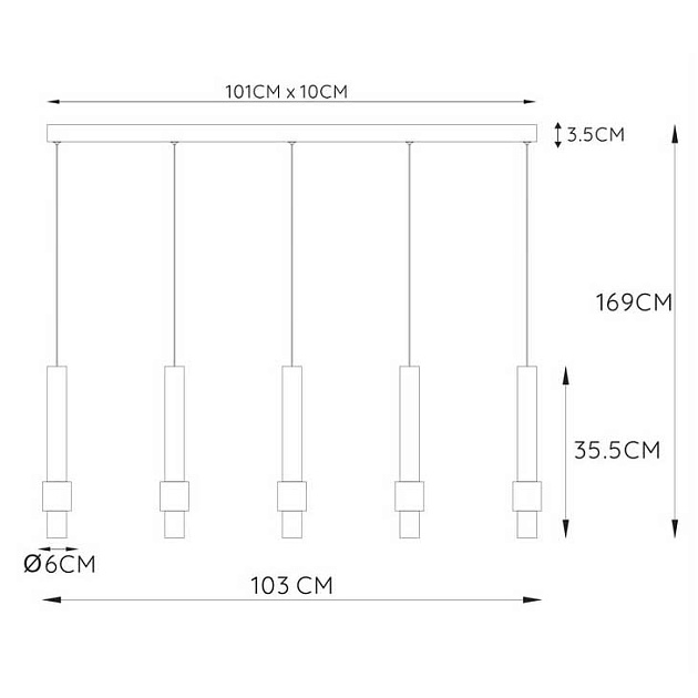 Подвесной светодиодный светильник Lucide Margary 24400/30/96 Фото № 2
