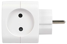 Разветвитель электрический ЭРА SP-2-USB-W на 2 розетки + 2xUSB 2400mA без заземления 10А белый Б0049531 4