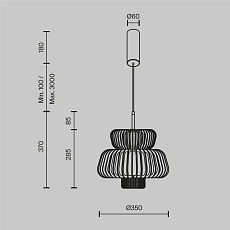 Подвесной светильник Maytoni MOD465PL-L12BK1 2