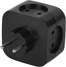 Разветвитель электрический ЭРА SP-4-3USBAC-B на 4 розетки + 3 USB A+C со шторками 10А черный Б0069084 5