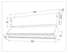Трековый светодиодный светильник Ambrella Light Track System Magnetic 220V GL1342 2