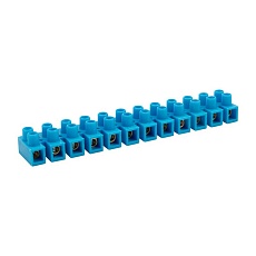 Клеммная винтовая колодка KВ-10 4-10, ток 10 A, полипропилен синий REXANT (10 шт./уп.) 07-5010-4