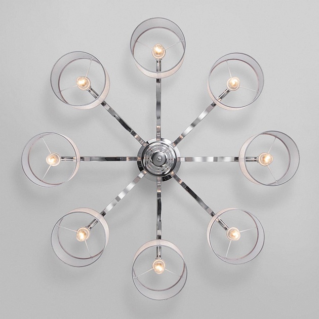 Потолочная люстра Eurosvet Fabiola 60124/8 хром Smart изображение 5 Потолочная люстра Eurosvet Fabiola 60124/8 хром Smart Фото № 5