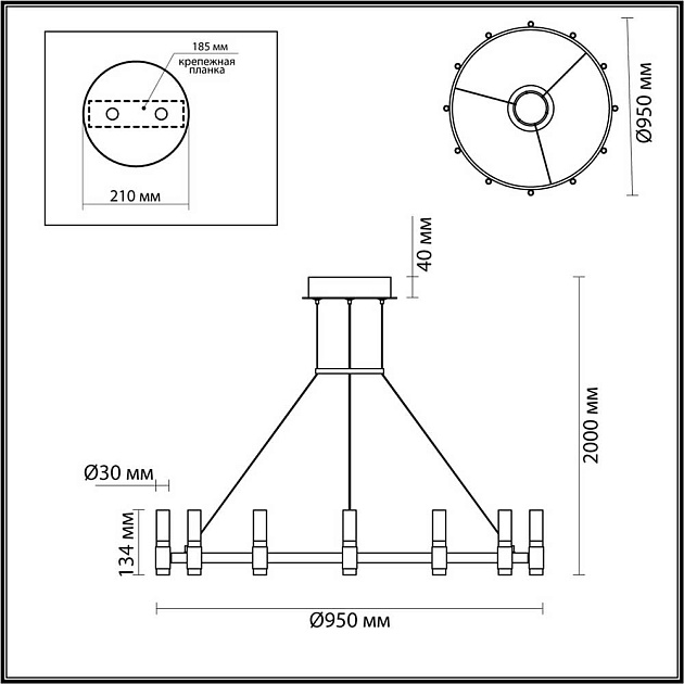 Подвесная светодиодная люстра Odeon Light Candel 5009/48L Фото № 5