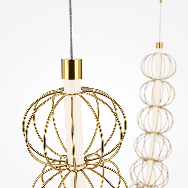 Подвесной светодиодный светильник Maytoni Golden Cage MOD216PL-L55G3K Фото № 5