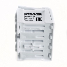 Клемма монтажная с/з Stekker для подключения фазных проводников, 4 контактные группы (3 ввода, 3 вывода на полюс), LD294-5104 32958 2