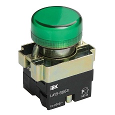Индикатор LAY5-BU63 d=22мм зеленый IEK BLS50-BU-K06