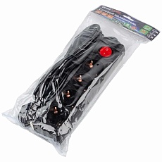 Удлинитель Uniel Ultra 4гн х 3м с/з S-GCU4-3B Black UL-00010023 2