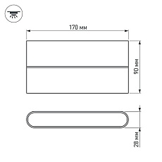 Настенный светодиодный светильник Arlight SP-Wall-170WH-Flat-12W Warm White 020802 5